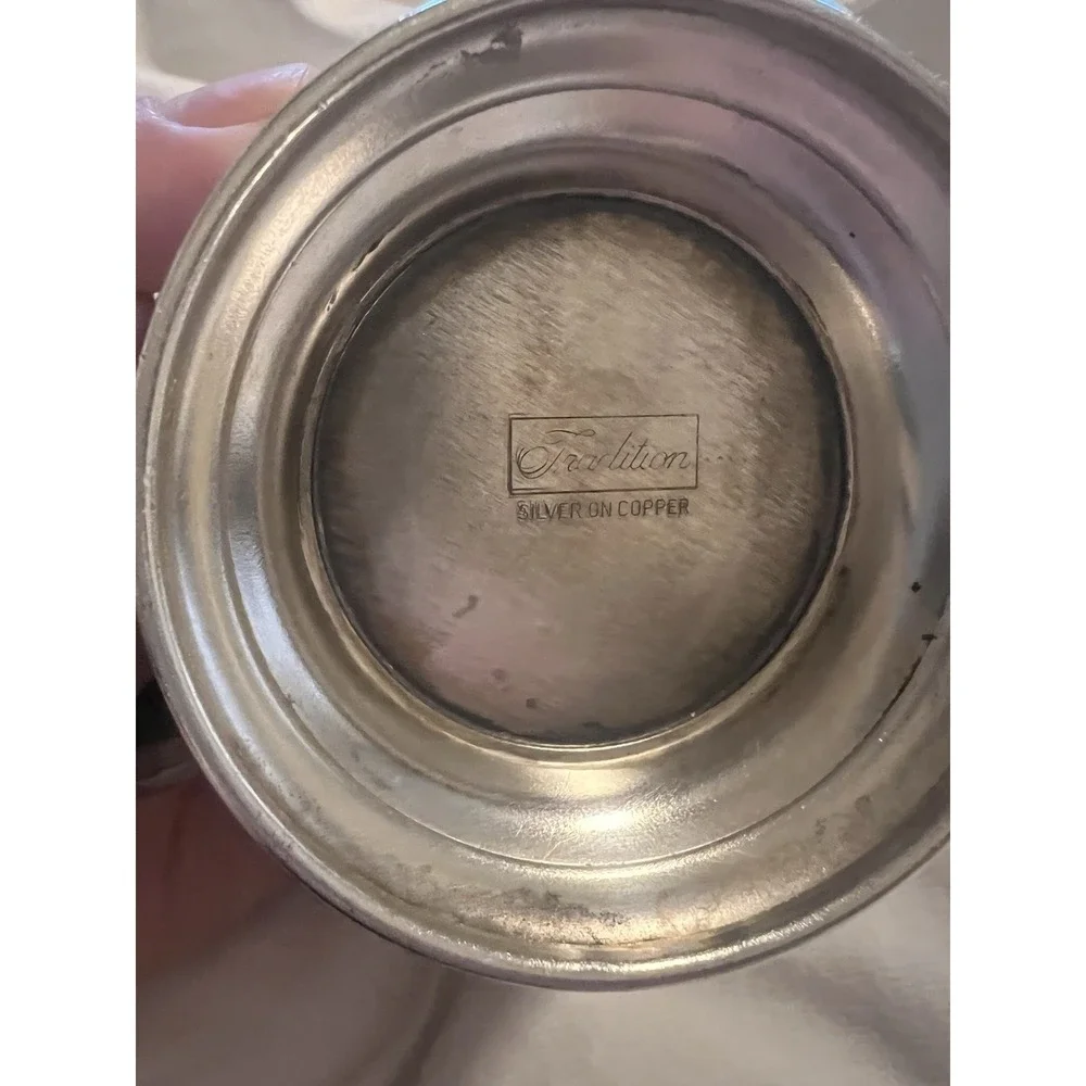 Vintage‎ Silverplate Creamer & Sugar Set Sheffield EPNS Silver on Copper